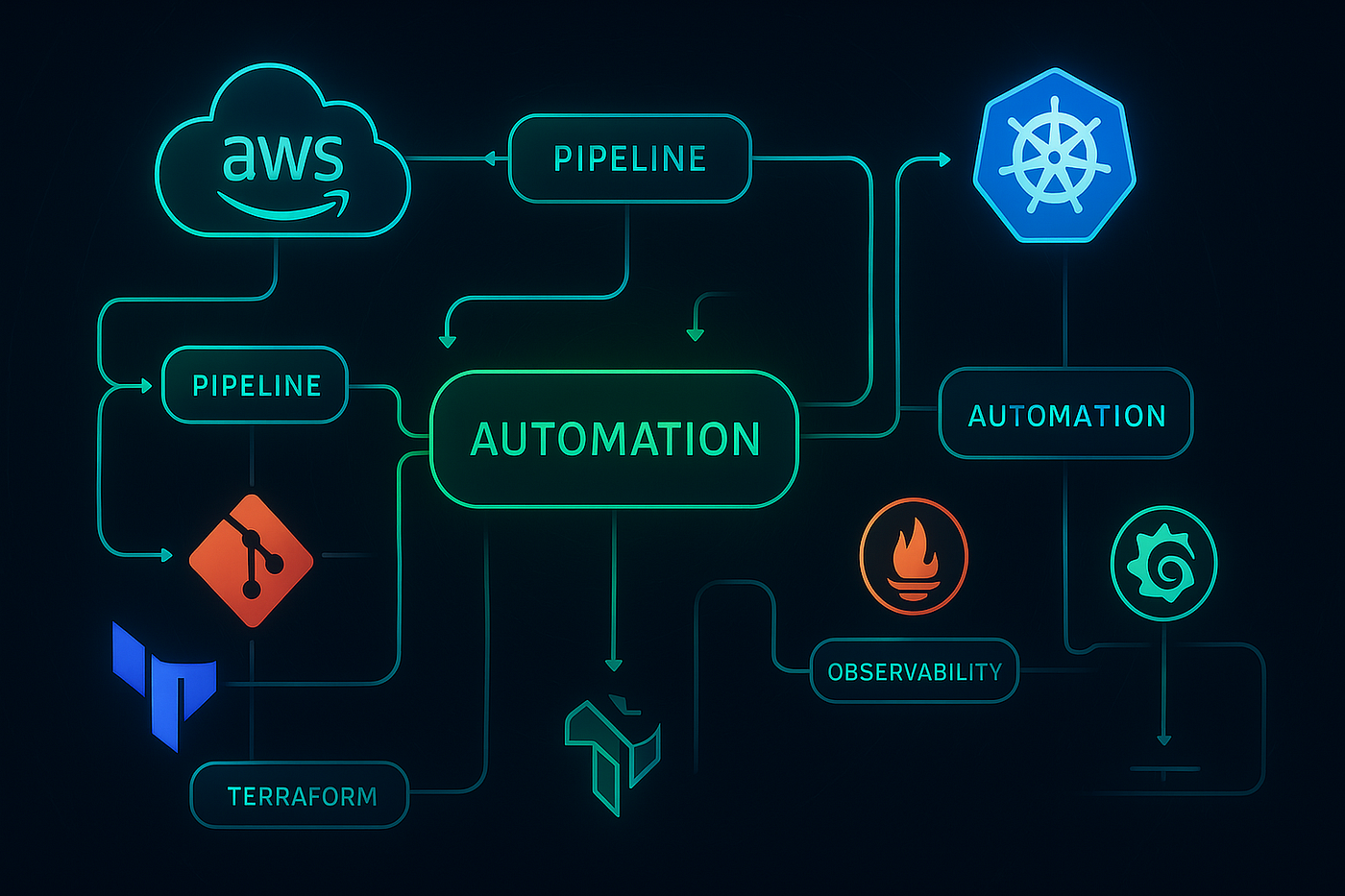 Developer working on cloud infrastructure and DevOps automation workflows