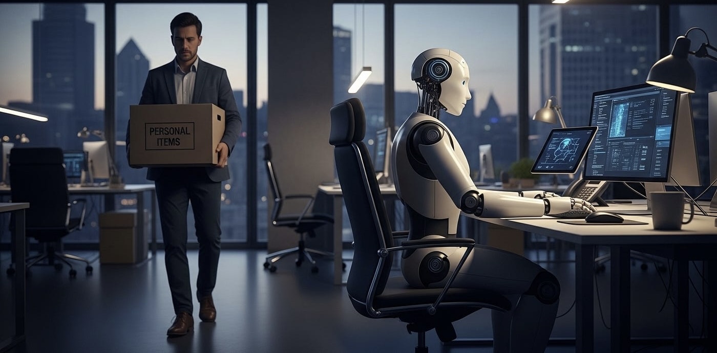 Office workers at computers representing white collar knowledge workers most exposed to AI automation in 2026