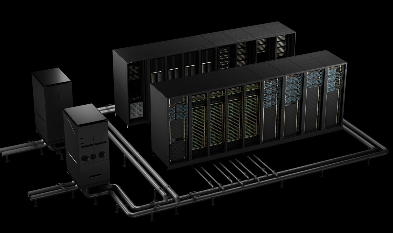 Server rack hardware representing the Supermicro AI servers containing banned Nvidia GPUs smuggled to China through a Southeast Asia intermediary